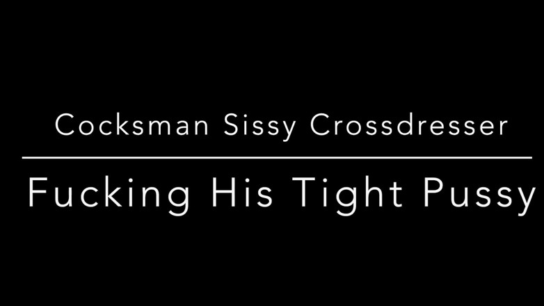 Cocksman Mandingo: Yarak düşkünü kadın kılıklı travesti - sıkı amcığını sikiyor