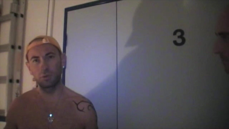 Gaybareback: Gay suck straight big dick in elevator
