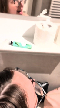 Emejota: Bts Bathroom Fuck and Cum in Face Spanish Teen Slut