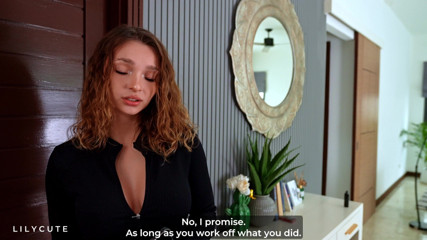Lily Cute: Delivery Girl Drops the Package Pays with Her Ass!