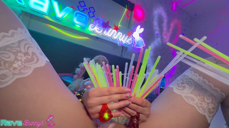 Rave Bunnys: Brian Pumps Scarlett Full of Cum While Glowsticks Light Her...