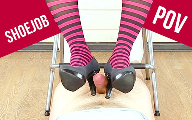 House of Era: Shoejob Heeljob i Footjob POV