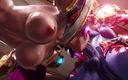 Futa Fantasy 3D: 3 boyutlu futanari lol shyvana fiora'yı ağzından ve amından sikiyor