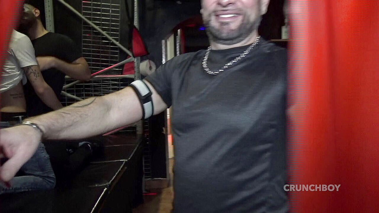 Bare domination in backroom with fetish boys: Oskar Ivan rauw geneukt door Bonybabyron