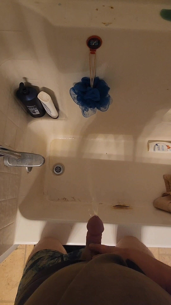 Djk31314: Fare pipì nella vasca.