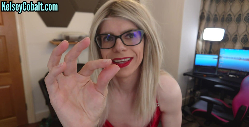 KelseyCobalt: 赤いドレスでハンズフリー兼。