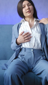 The Secretary, Coming Home From Work, Shows Her Body and Masturbates