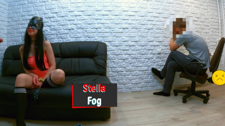 Stella Fog: Cuckold husband watches his wife get fucked hard and facialized