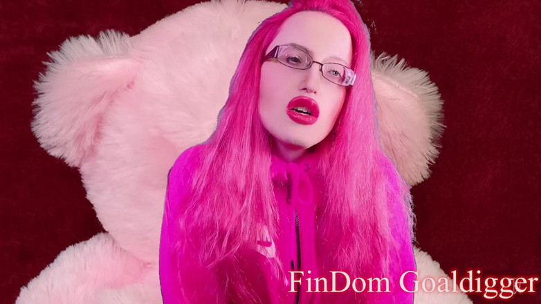 FinDom Goaldigger: Fuckable pink plush toy transformation