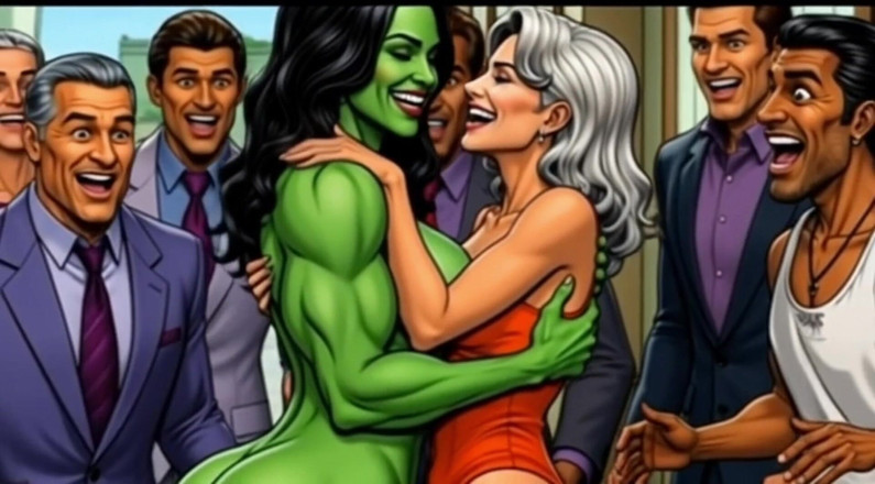 Octopussy Lovers Club: कामुक वह-हल्क सार्वजनिक नग्नता। कार्टून