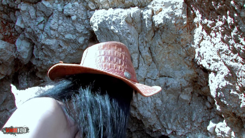 MMM100: Lara Tinelli's first porn scene with Terry on beach