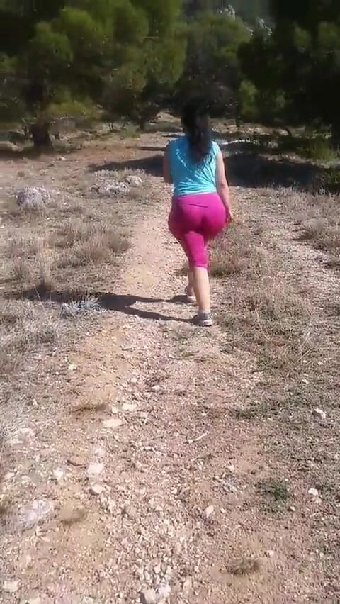 DragonGalaxy11: Horny hiker shows her tits for fun but also gets...