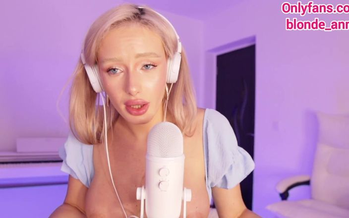 Anna Rey Blonde: Asmr JOI Licking Your Hard Cock Till Cum