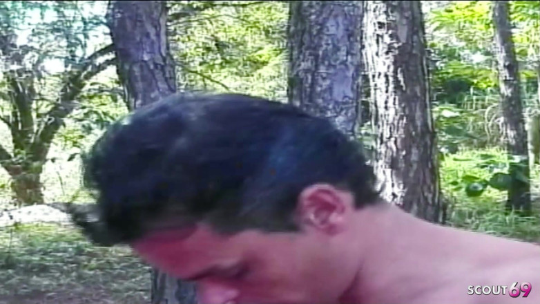 Shemale TS Collection: 巨大なチンポを持つ黒人ニューハーフが野外で男に犯される