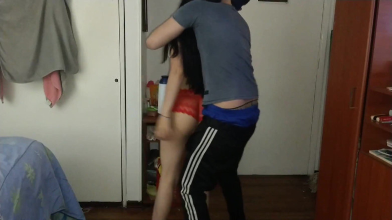 Jopy sex: Real amateur dex hot with sexy stepsister in underwear 