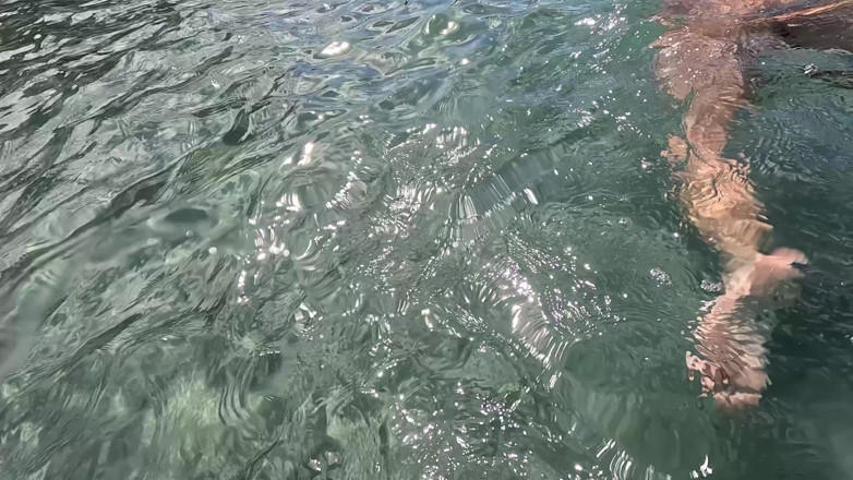 Emma Voyeur: Naked MILF Swimming with Anal Plug Underwater