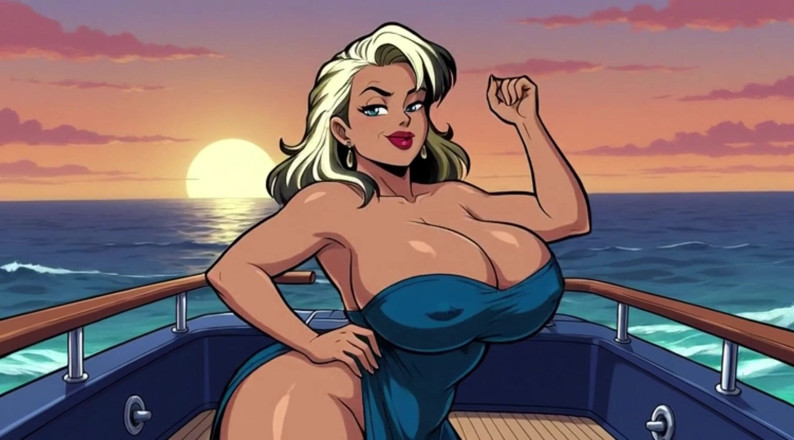 Huge Boobs: Ai stora bröst brudar på båtar