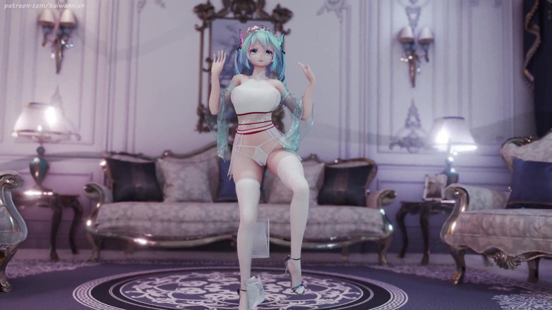 MikuMotion: Hatsune (g)i-dle - Queencard Queen Erotisch Uniform Striptease Kolossale borsten Schudden
