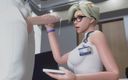 Velvixian 3D: Overwatch Mercy - Handjob X Blowjob