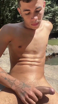 We Found a Dark-skinned Boy Masturbating Outdoors