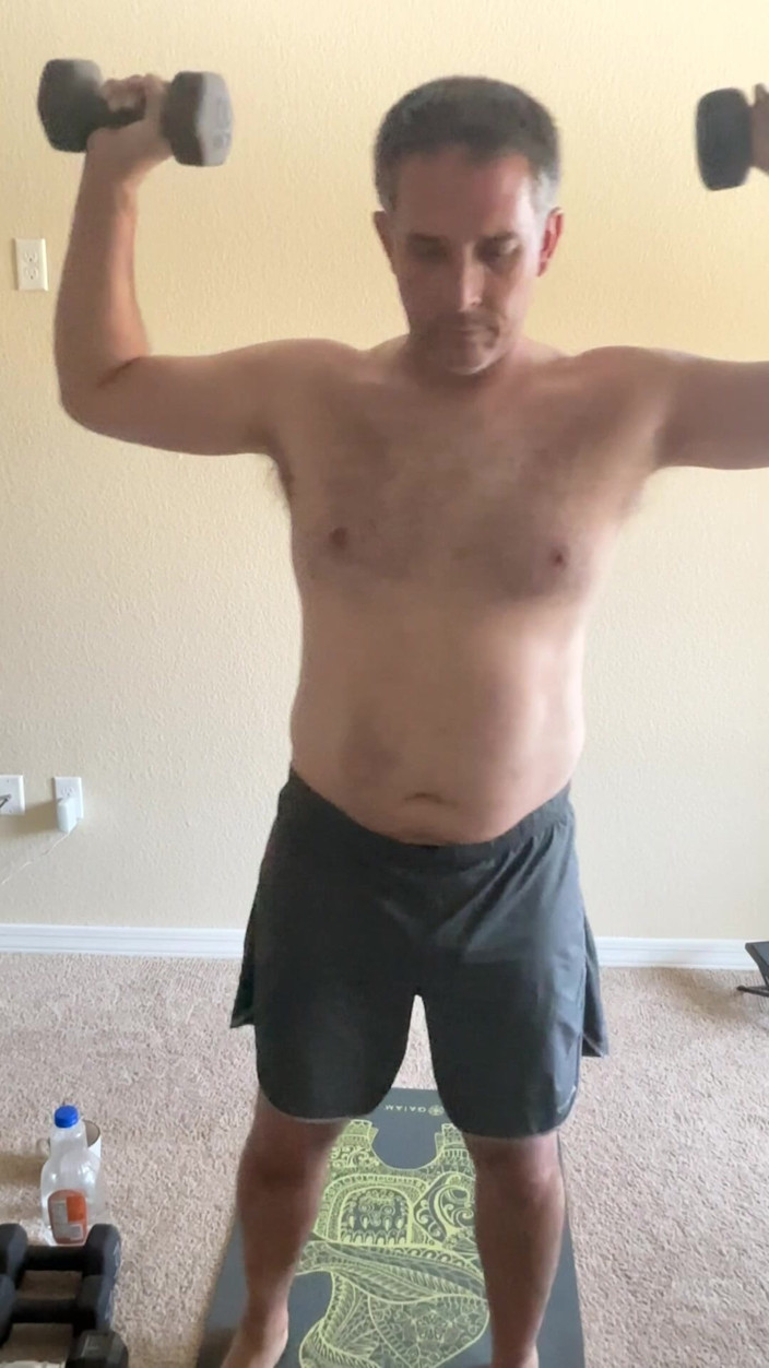 Duke Silver: Stretching and lifting weights