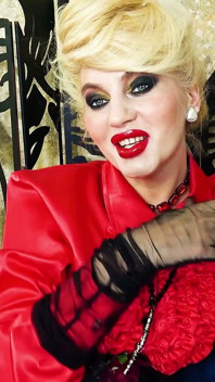 Besos de lápiz labial rojo de Halloween