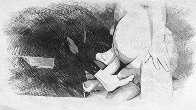 My Cartoon World: Granny Feet Playing with Penis