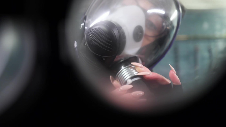 Countess diamond: Masque à gaz, respiration respiratoire - contrôle femdom complet