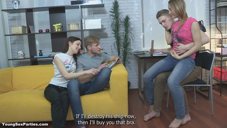 Young Sex Parties: Two guys fucking eager teens