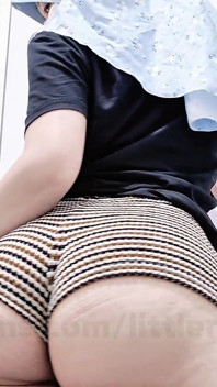 A Malaysian Hijabi Girl in Shorts Showing off Her Ass