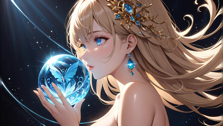 LustRender: 마법의 속삭이는 - Ai Girl과 빛나는 오르가즘