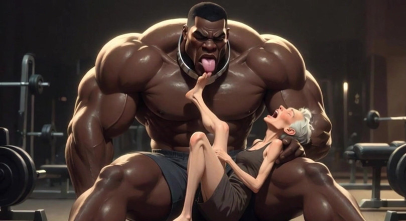 YOUR BEST FANTASY: Granny Moaning in Pleasure - Strong Black Man Sucking Her Feet