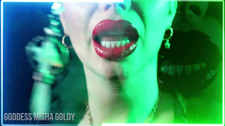 Goddess Misha Goldy: Lose yourself in My gorgeous lips worship trance!