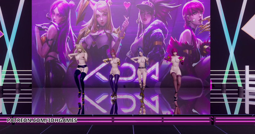 3D-Hentai Games: Black Pink - Jak se ti líbí ten striptýz, Ahri, Akali,...