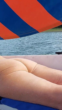 A Mature Woman, Completely Naked, on a Sailboat!