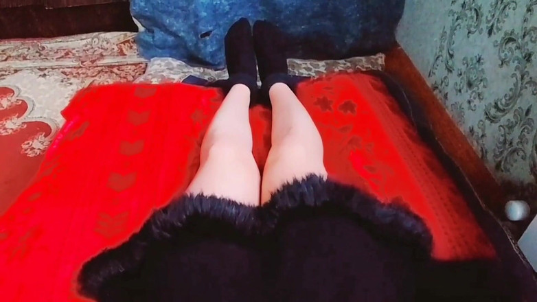 Kitty_Cross: Sweet Shemale Resting Feet in Gentle Running Water