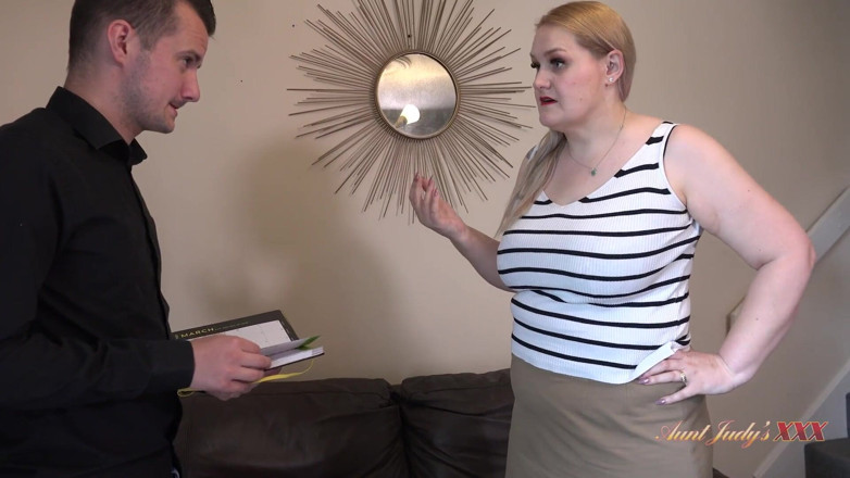 Aunt Judy's XXX: Busty BBW MILF Becky Fucks the Debt Collector