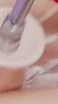 Fucking a Creamy Pussy with a Big Dildo