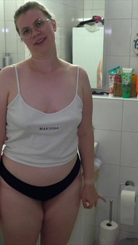 Family Quickie in the Bathroom, Stepbrother Also Wants to Fuck Her and Cum All Over Her Tits.