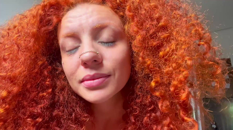 Katana Kai: Naughty Redhead Squirts All Over the Bed