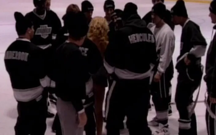 Planete Francaise: Big Boobed French Blonde Gangbanged by the Entire Ice Hockey...