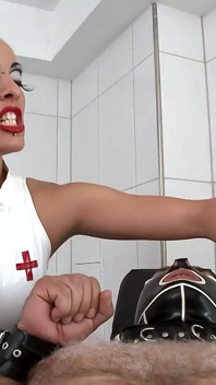 Nurse Dominatrix Pegs Obedient Slave Hardcore