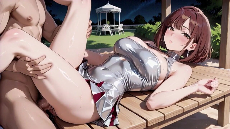 Tay Swift X: Braunhaarige dicke titten, silber, bikini, gazebo, creampie-Überladung, Ahegao-augen rollen