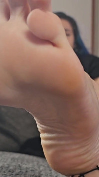 Casually Worship Feet in Fishnets and Bare: POV Gfe Big Feet and Long Toes Worship with Dirty Talk