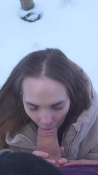 During a Lovely Walk in the Winter Forest, My Pussy Was Filled to the Limit 4K HD Tim Team