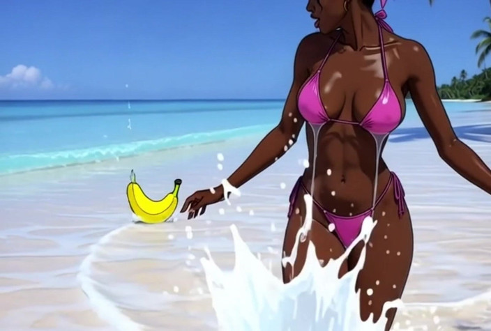 Octopussy Lovers Club: Menina Negra Na Praia Menina Africana. Caricatura. as Meninas Mais...