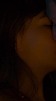 Deeply bitten in threesome action