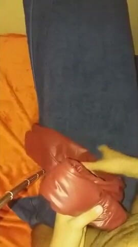 Naxy: Leather pants closeup fuck