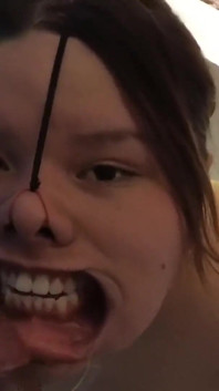 With the Cock in the Face and the Cum in the Eyes