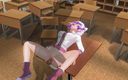 H3DC: 3D HENTAI College girl pussyfucked on the table